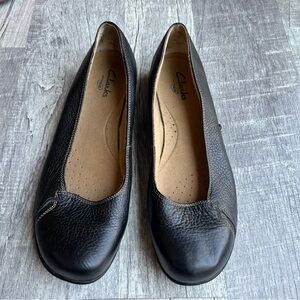 Clarks Women’s Shoes Active Air Flats Size 11 Black Leather